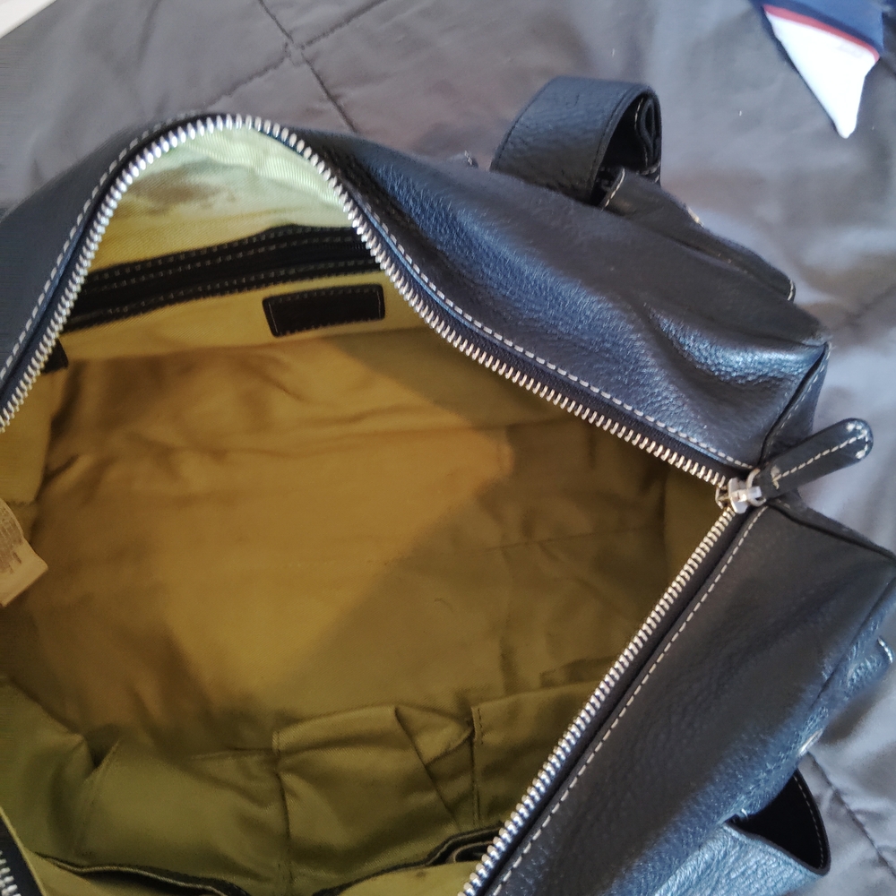 Black Soft Leather Satchel. - Picture 3 of 5